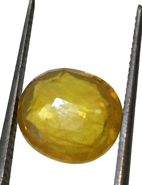 3.80 ct/4.25 ratti Natural Certified Bangkok Pukhraj/Yellow Sapphire